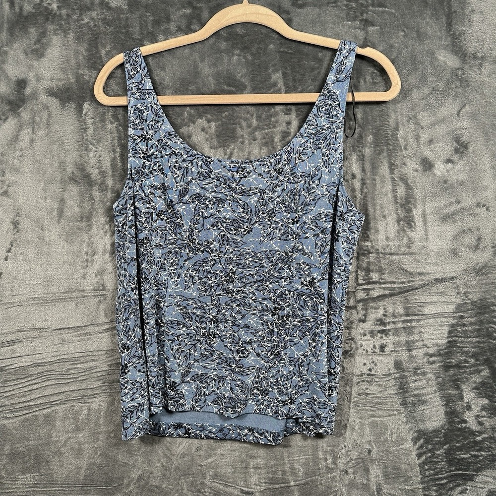 Alex Evenings Twin Set Womens XL Blue Botanical Leaf Jacket and Tank 2pc - Picture 12 of 12